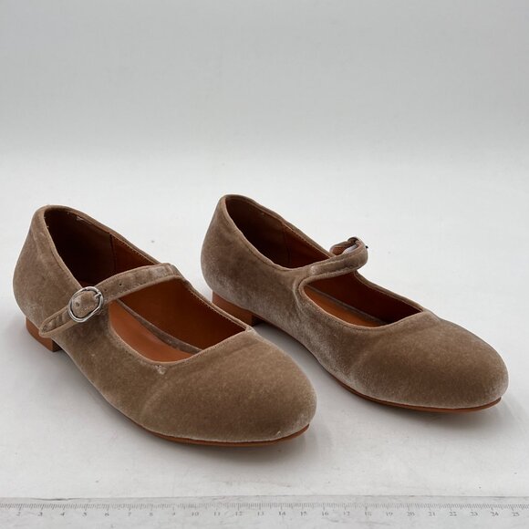 Pazzion Khaki Round Toe Mary Janes Comfortable Strap Buckled Ballet Flats Shoes - Picture 4 of 8
